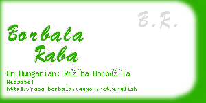 borbala raba business card